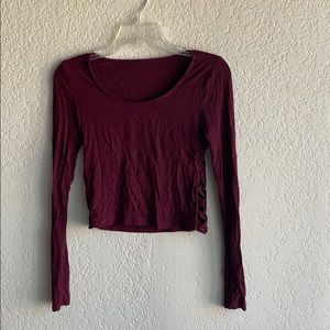 Maroon crop top